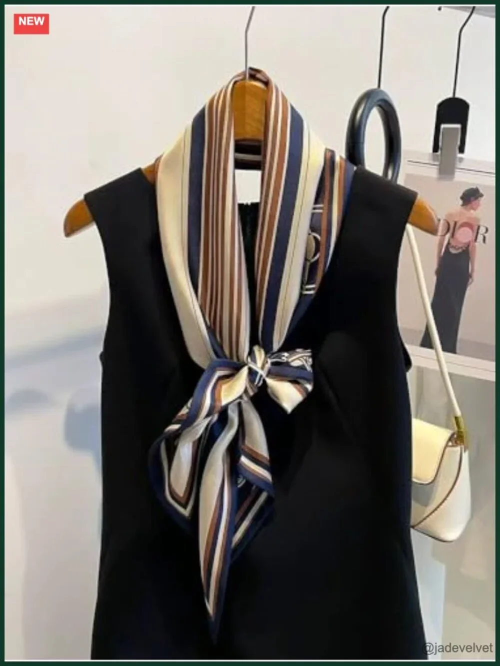 100% Mulberry Silk Scarf Hair Wrap Handbag Accessory Necktie